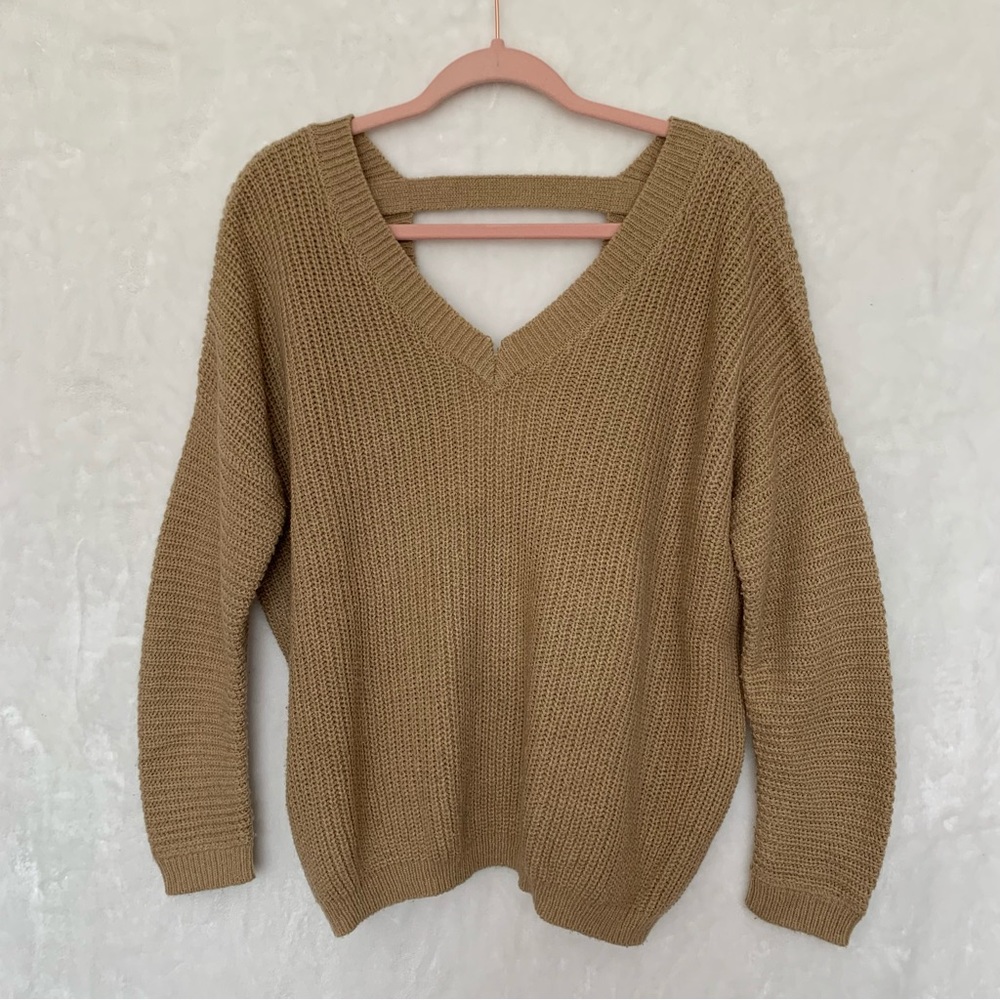Forever 21 Fall Sweater, Color Tan, Size S